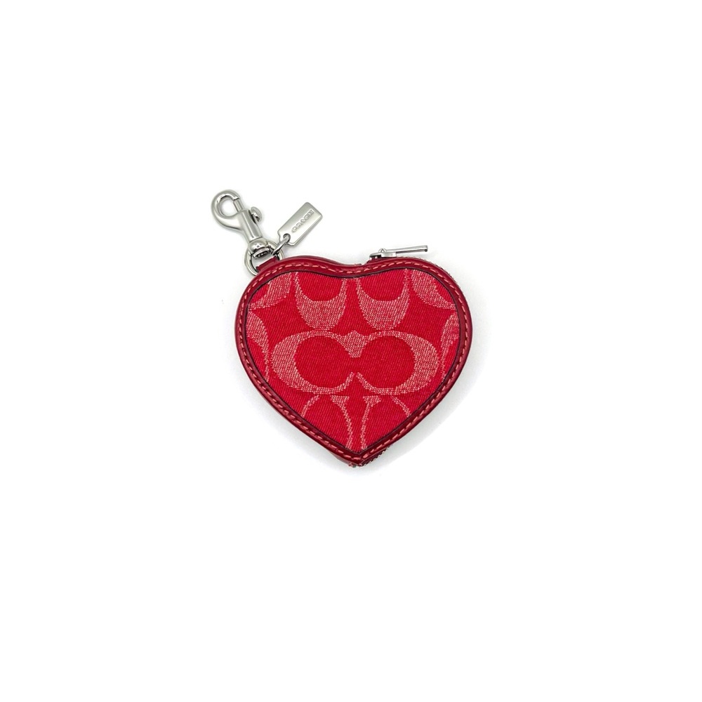 Auth NWT Coach Heart Bag Charm